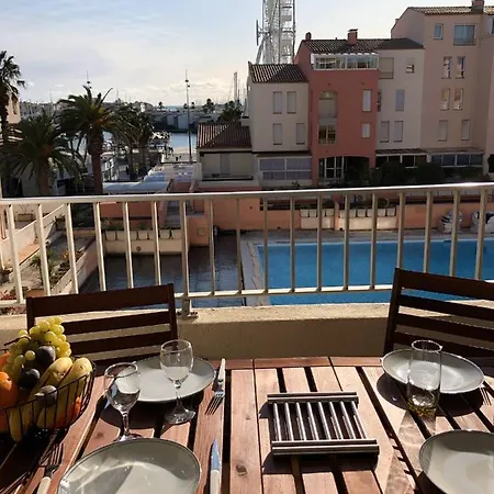 Cap D'agde Centre Port Avec Parking Prive Et Belle Vue Port Et