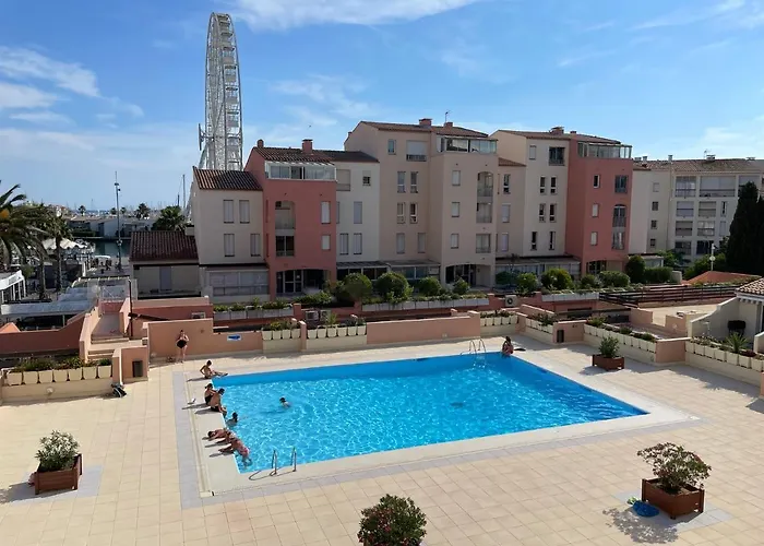 아파트 Cap D'agde Centre Port Avec Parking Prive Et Belle Vue Port Et *